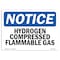 Signmission Safety Sign, OSHA Notice, 7" Height, 10" Width, Hydrogen Compressed Flammable Gas Sign, Landscape OS-NS-D-710-L-13565 - alternate 1